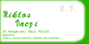 miklos vaczi business card